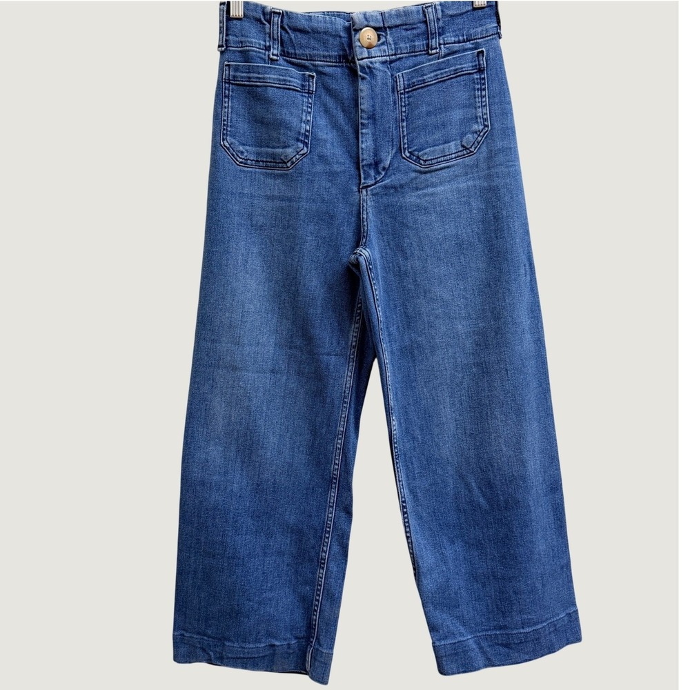 Maeve by Anthropologie The Colette Cropped Jeans Wide Leg High-Rise- Size 27